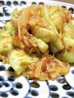 茄子がたくさん食べられる、なめたけ和え-レシピのメイン写真