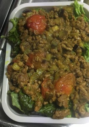 春キャベツのキーマカレーのっけ弁当☆-レシピのメイン写真