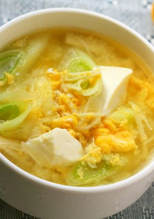 ネギと豆腐の塩麹たまごスープ-レシピのメイン写真