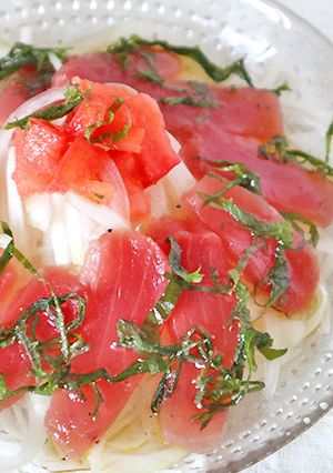 簡単！！マグロのカルパッチョ-レシピのメイン写真