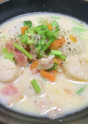 かぶとホタテのミルクスープ-レシピのメイン写真