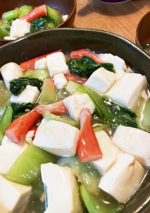 カニカマ☆豆腐とチンゲンサイのとろみ炒め-レシピのメイン写真