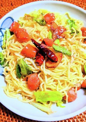 明太子とチョリソーのスパイシー焼きそば-レシピのメイン写真
