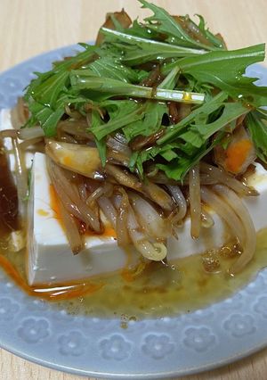豆腐と水菜のピリ辛おつまみサラダ-レシピのメイン写真