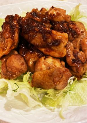 鶏もも肉の柚子胡椒ガーリック醤油炒め♪-レシピのメイン写真