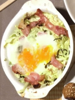 塩昆布チーズの巣ごもり卵-レシピのメイン写真