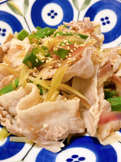 オクラたっぷり♪梅風味の豚しゃぶサラダ-レシピのメイン写真