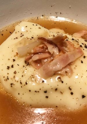 新玉ねぎの和風スープ（チーズのせ）-レシピのメイン写真