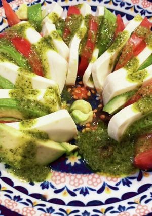 豆腐と野菜のバジルサラダ-レシピのメイン写真