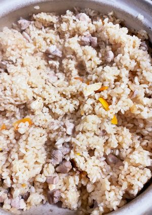 土鍋で鶏ゴボウ炊き込みご飯-レシピのメイン写真