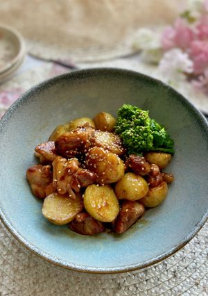 てりてりな新じゃがと鶏肉の甘辛炒め-レシピのメイン写真
