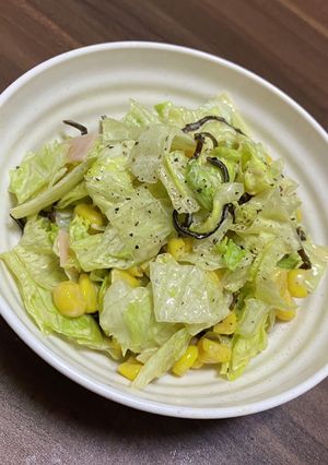 レタスで和風コールスローサラダ-レシピのメイン写真