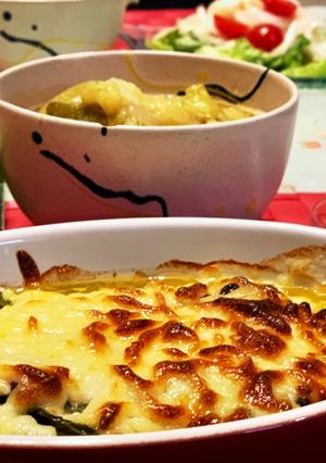 切るだけ！鶏胸肉と大葉の梅チーズグラタン-レシピのメイン写真