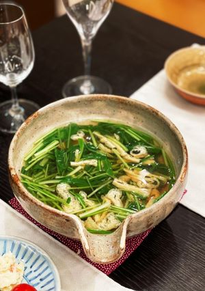 簡単＊水菜と油揚げのはりはり鍋-レシピのメイン写真
