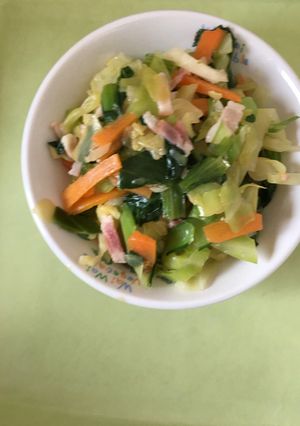 【保育園給食】ベーコンドレッシング和え-レシピのメイン写真
