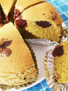 抹茶とあんこ・シフォンケーキ(炊飯器)-レシピのメイン写真