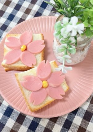 ♡春のギョニソお花トースト♡-レシピのメイン写真