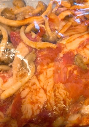 【下味冷凍】豚こまケチャップ炒め-レシピのメイン写真