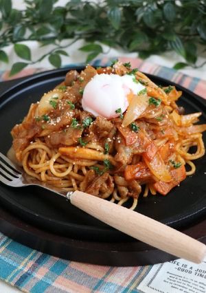 スパイシー!カレーナポリタン-レシピのメイン写真