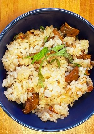 ソロキャンプ用・あさりの佃煮炊き込みご飯-レシピのメイン写真