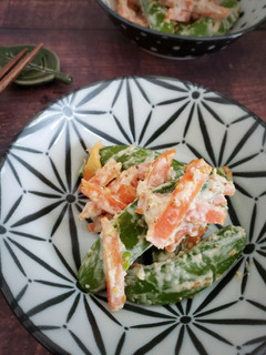 えんどうとにんじんのごまマヨサラダ-レシピのメイン写真