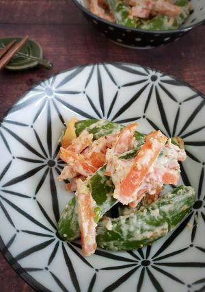 えんどうとにんじんのごまマヨサラダ-レシピのメイン写真