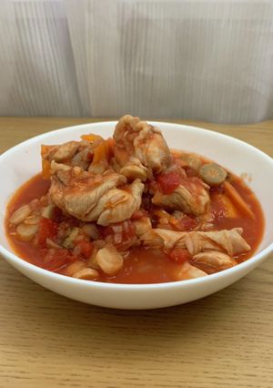 味見いらず　チキンと3種野菜のトマト煮-レシピのメイン写真