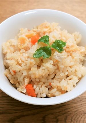 炊飯器調理　打ち豆ごはん-レシピのメイン写真