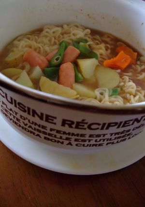 じゃがバタ温野菜　味噌ラーメン-レシピのメイン写真