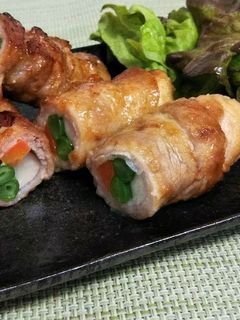 野菜の豚ばら肉巻き-レシピのメイン写真
