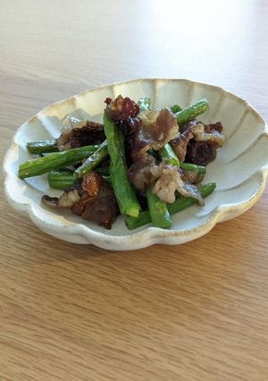 一人暮らしʕ·ᴥ·ʔいんげんの炒めもの-レシピのメイン写真