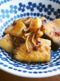 ぶり・長芋・しめじの山椒照り焼き!-レシピのメイン写真