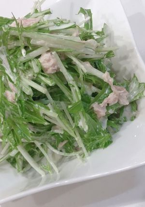水菜とツナのマヨサラダ-レシピのメイン写真