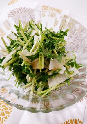 自家製ドレッシングで水菜のサラダ-レシピのメイン写真