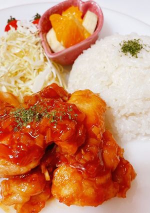 鶏ももの甘酢ねぎ炒め-レシピのメイン写真