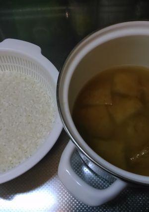【IH】残り汁で炊いてみた【ホーロー鍋】-レシピのメイン写真