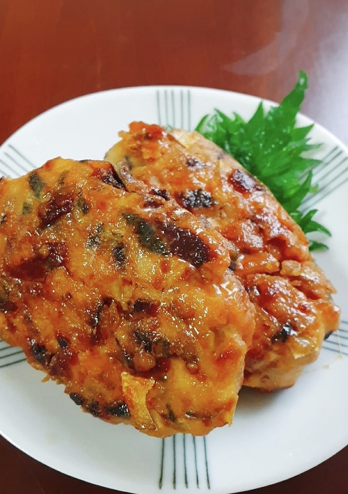 鯵のつみれバーグ〜梅照り焼き〜-レシピのメイン写真