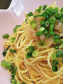 ツナと玉ねぎの白だし和風パスタ-レシピのメイン写真