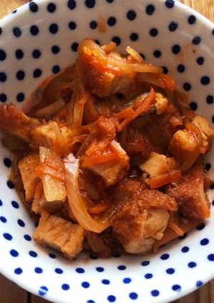 残り物の豚カツで！コロコロカツのトマト煮-レシピのメイン写真