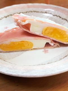 簡単ハムエッグ-レシピのメイン写真