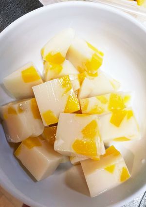桃缶の牛乳寒天！-レシピのメイン写真