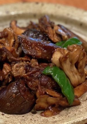 茄子とキノコの醤油炒め[醤油麹]-レシピのメイン写真