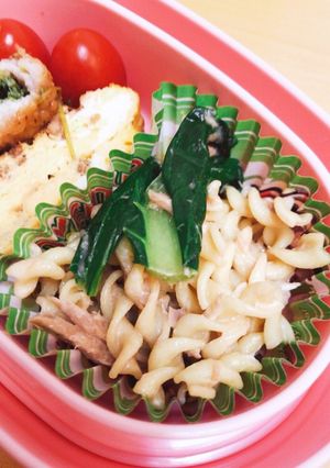 ☆簡単☆和風ツナマヨパスタ☆お弁当に♪-レシピのメイン写真