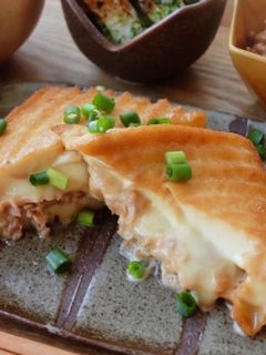 簡単♪ツナチーズの厚揚げサンド焼き-レシピのメイン写真
