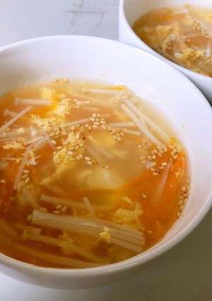 きのこと野菜の卵スープ【ここから栄養士】-レシピのメイン写真