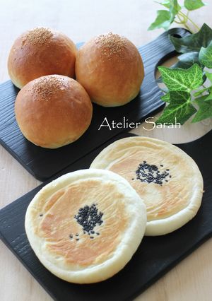 まんまる＆ぺたんこ♪米粉あんぱん-レシピのメイン写真