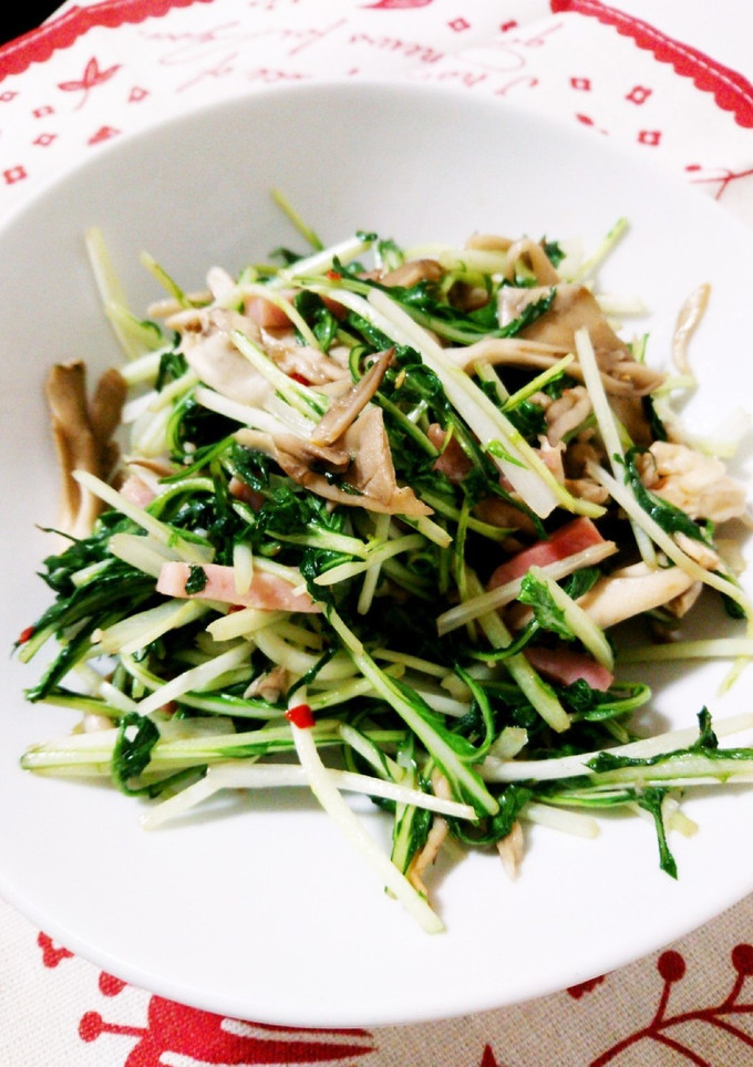 水菜と舞茸のピリ辛炒め-レシピのメイン写真