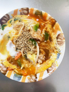 レンジカレールーでカレー炒飯味豚平焼き風-レシピのメイン写真