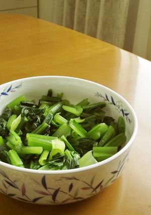 美味・小松菜のおひたし 「おかあげ」で。-レシピのメイン写真