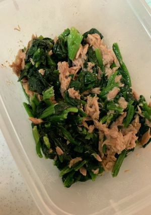 ほうれん草とツナの胡麻和え-レシピのメイン写真